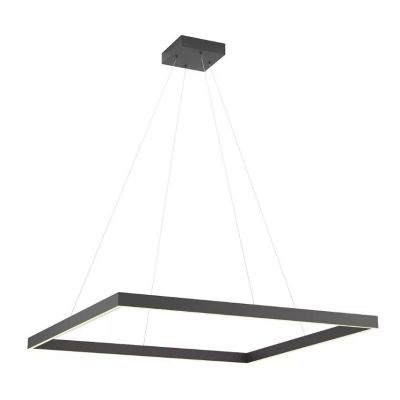 FEBE SOSPENSIONE MODERNA QUADRATA CM 80X80 LED 50W LUCE 3000K-4000K ALLUMINIO 3 COLORI