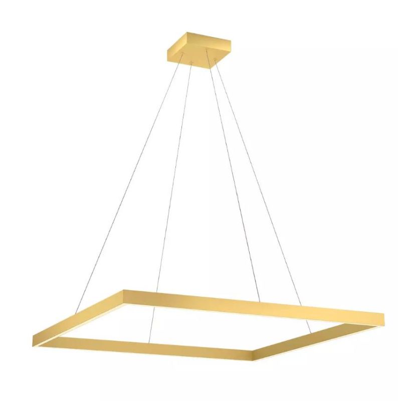 FEBE SOSPENSIONE MODERNA QUADRATA CM 80X80 LED 50W LUCE 3000K-4000K ALLUMINIO 3 COLORI