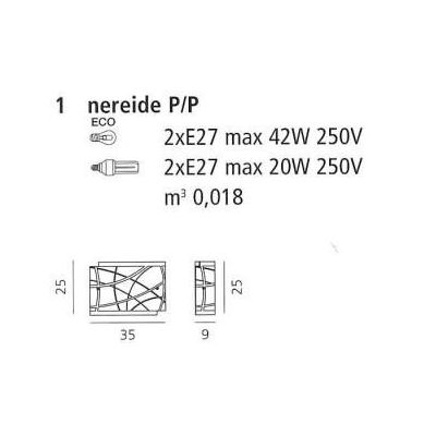 NEREIDE LAMPADA DA SOFFITTO IN VETRO DECORATO DI GEA LUCE MODERNA ECONOMICA GEA LUCE - Cristalensi Shop Online
