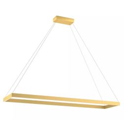 FEBE SOSPENSIONE RETTANGOLARE CM 120X30 LED 50W LUCE 3000K-4000K ALLUMINIO 3 COLORI MODERNA 2