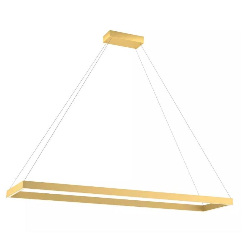 FEBE SOSPENSIONE RETTANGOLARE CM 120X30 LED 50W LUCE 3000K-4000K ALLUMINIO 3 COLORI MODERNA