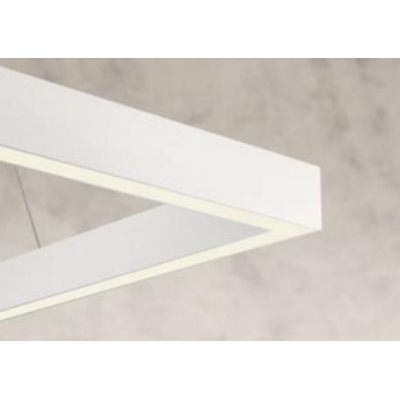 FEBE SOSPENSIONE RETTANGOLARE CM 120X30 LED 50W LUCE 3000K-4000K ALLUMINIO 3 COLORI MODERNA