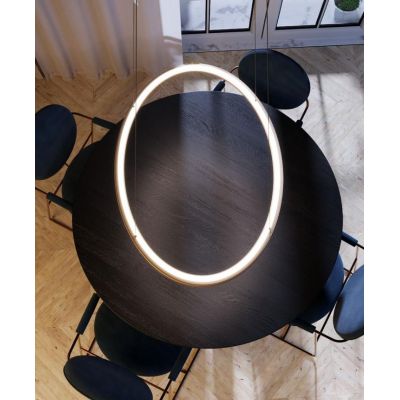 NOBU SOSPENSIONE A LED OVALE 3 MISURE CCT 3000K-4000K LUCE DIRETTA E INDIRETTA DIMMERABILE ALLUMINIO 3 COLORI