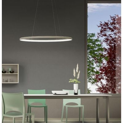 NOBU SOSPENSIONE A LED OVALE 3 MISURE CCT 3000K-4000K LUCE DIRETTA E INDIRETTA DIMMERABILE ALLUMINIO 3 COLORI