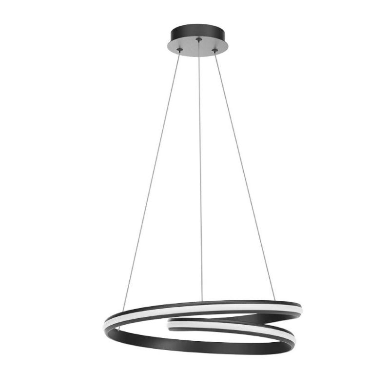 TORSION SOSPENSIONE MODERNA A LED IN 2 MISURE CCT 2700K-3000K-4000K DIMMERABILE ALLUMINIO 3 COLORI
