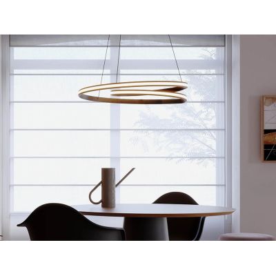 TORSION SOSPENSIONE MODERNA A LED IN 2 MISURE CCT 2700K-3000K-4000K DIMMERABILE ALLUMINIO 3 COLORI