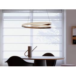 TORSION SOSPENSIONE MODERNA A LED IN 2 MISURE CCT 2700K-3000K-4000K DIMMERABILE ALLUMINIO 3 COLORI