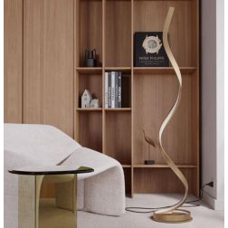 TORSION LAMPADA DA TERRA H150 CM LED 24W LUCE CCT 2700K-3000K-4000K DIMMERABILE ALLUMINIO 3 COLORI