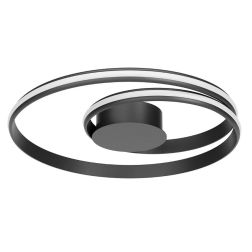 TORSION PLAFONIERA LED 40W LUCE CCT 2700K-3000K-4000K DIMMERABILE ALLUMINIO 3 COLORI MODERNA