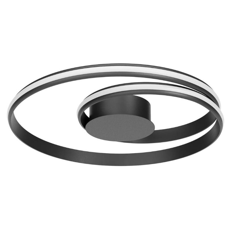 TORSION PLAFONIERA LED 40W LUCE CCT 2700K-3000K-4000K DIMMERABILE ALLUMINIO 3 COLORI MODERNA