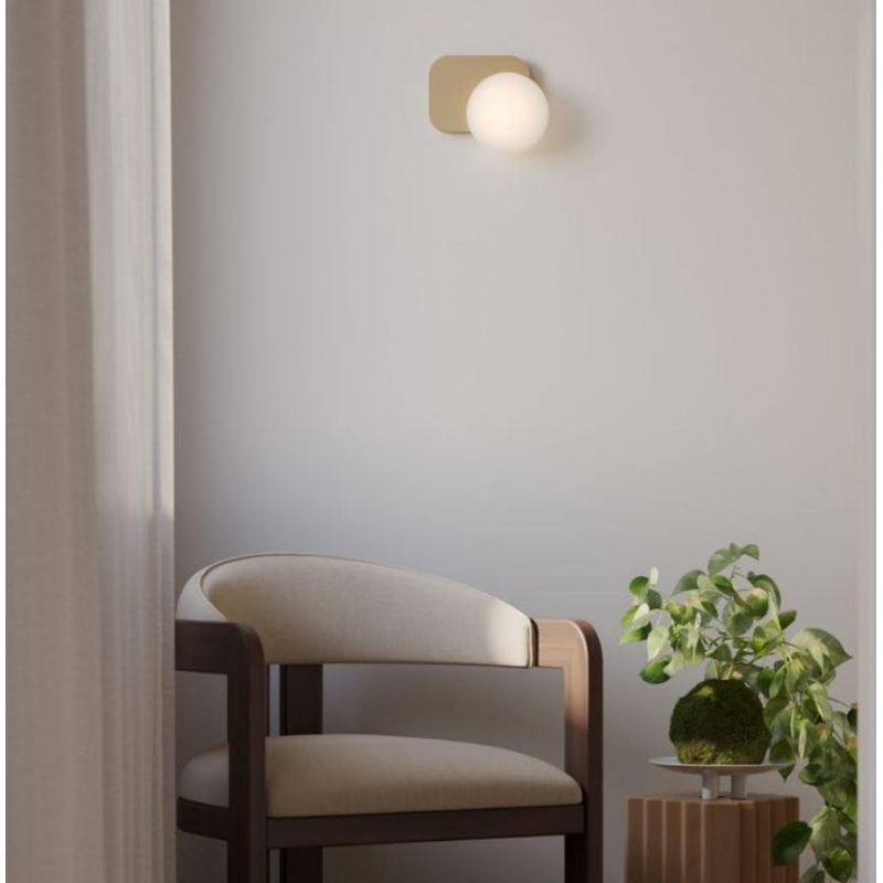 LUMIEN APPLIQUE AD 1 LUCE LED 7W LUCE CCT 2700K-3000K IN METALLO BIANCO, NERO E ORO DESIGN MODERNO