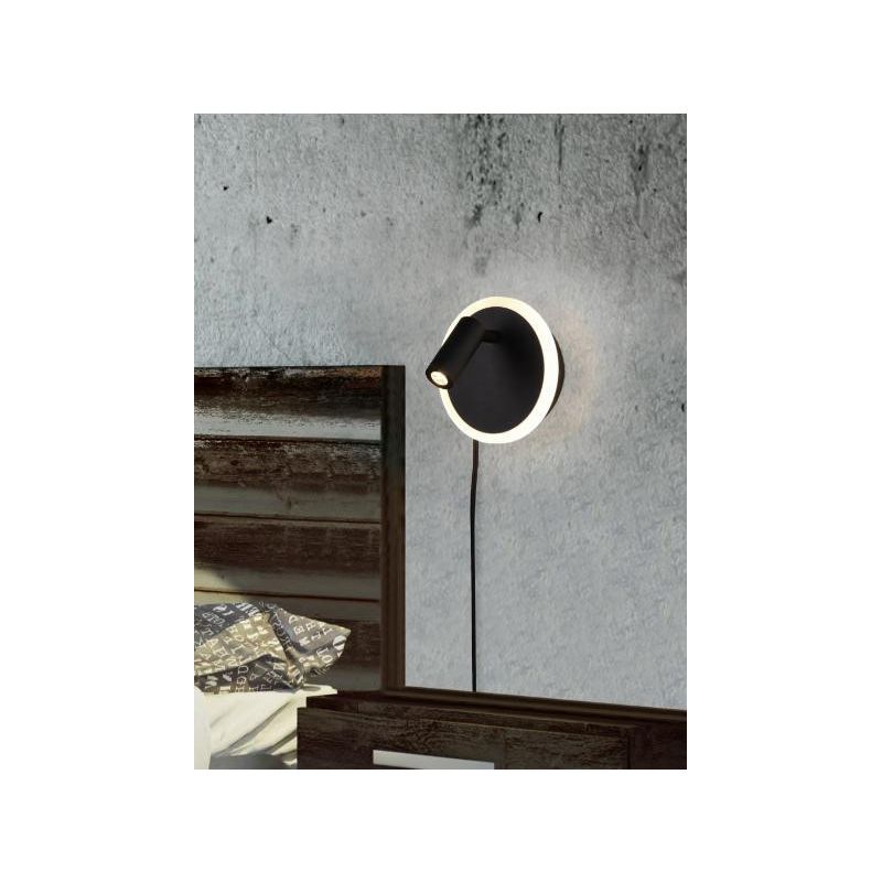 JORDAN APPLIQUE MODERNA CON SNODO ORIENTABILE A LED IN METALLO 3 FINITURE COLORE DOPPIA ILLUMINAZIONE TRIO LIGHTING - Cristalens