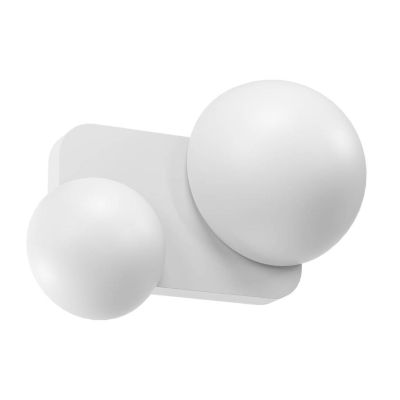 LUMIEN APPLIQUE A 2 LUCI LED 13,4W LUCE CCT 2700K-3000K IN METALLO BIANCO, NERO E ORO DESIGN MODERNO