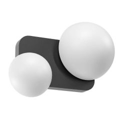 LUMIEN APPLIQUE A 2 LUCI LED 13,4W LUCE CCT 2700K-3000K IN METALLO BIANCO, NERO E ORO DESIGN MODERNO