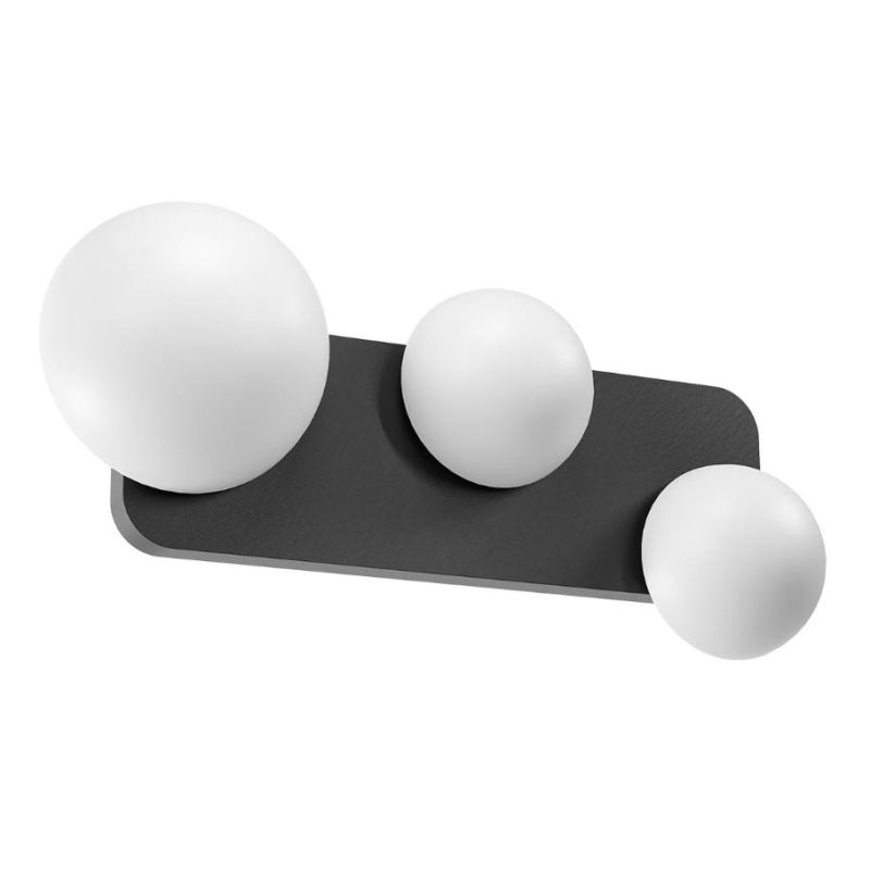 LUMIEN APPLIQUE A 3 LUCI LED 18W LUCE CCT 2700K-3000K IN METALLO BIANCO, NERO E ORO DESIGN MODERNO