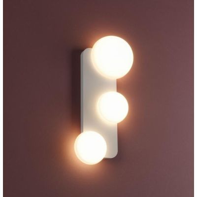 LUMIEN APPLIQUE A 3 LUCI LED 18W LUCE CCT 2700K-3000K IN METALLO BIANCO, NERO E ORO DESIGN MODERNO