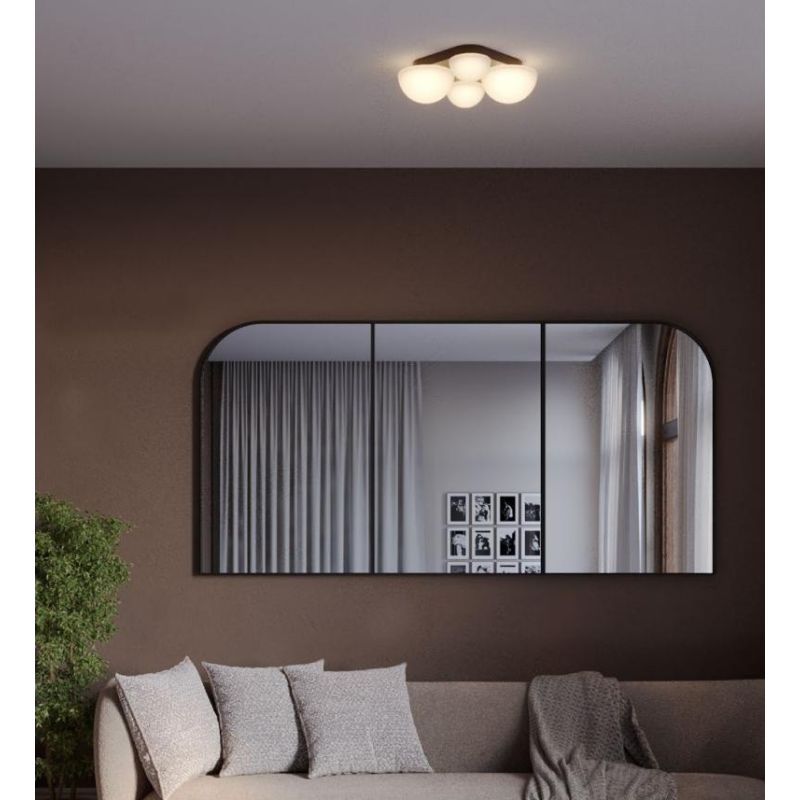 LUMIEN APPLIQUE PLAFONIERA 4 LUCI LED 26W LUCE CCT 2700K-3000K IN METALLO BIANCO, NERO E ORO DESIGN MODERNO