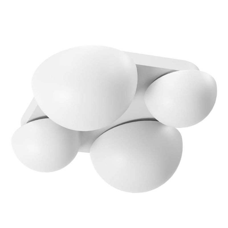 LUMIEN APPLIQUE PLAFONIERA 4 LUCI LED 26W LUCE CCT 2700K-3000K IN METALLO BIANCO, NERO E ORO DESIGN MODERNO