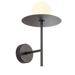 PLATO LAMPADA DA PARETE METALLO ORO O NERO ALTEZZA 32 CM DESIGN MODERNO LAMPADINA ATTACCO G9 2