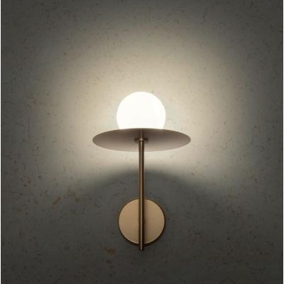 PLATO LAMPADA DA PARETE METALLO ORO O NERO ALTEZZA 32 CM DESIGN MODERNO LAMPADINA ATTACCO G9