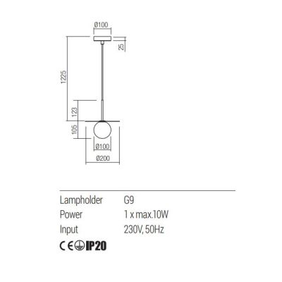 PLATO SOSPENSIONE SINGOLA 3 MISURE IN METALLO ORO O NERO DESIGN MODERNO LAMPADINA ATTACCO G9