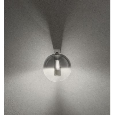 BERRY APPLIQUE A SFERA D15 CM IN METALLO CROMO O ORO LAMPADINA ATTACCO G9 DESIGN MODERNO