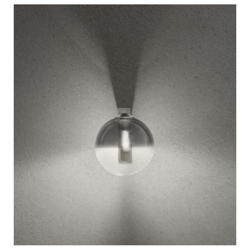 BERRY APPLIQUE A SFERA D18 CM IN METALLO CROMO O ORO LAMPADINA ATTACCO E27 DESIGN MODERNO