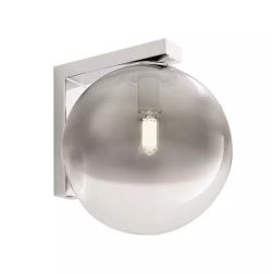 BERRY APPLIQUE A SFERA D18 CM IN METALLO CROMO LAMPADINA ATTACCO E27 DESIGN MODERNO