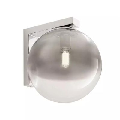 BERRY APPLIQUE A SFERA D18 CM IN METALLO CROMO LAMPADINA ATTACCO E27 DESIGN MODERNO