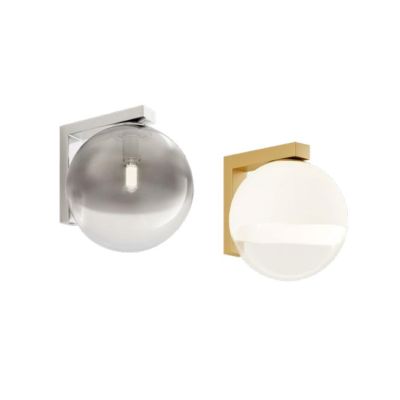 BERRY APPLIQUE A SFERA D18 CM IN METALLO CROMO O ORO LAMPADINA ATTACCO E27 DESIGN MODERNO