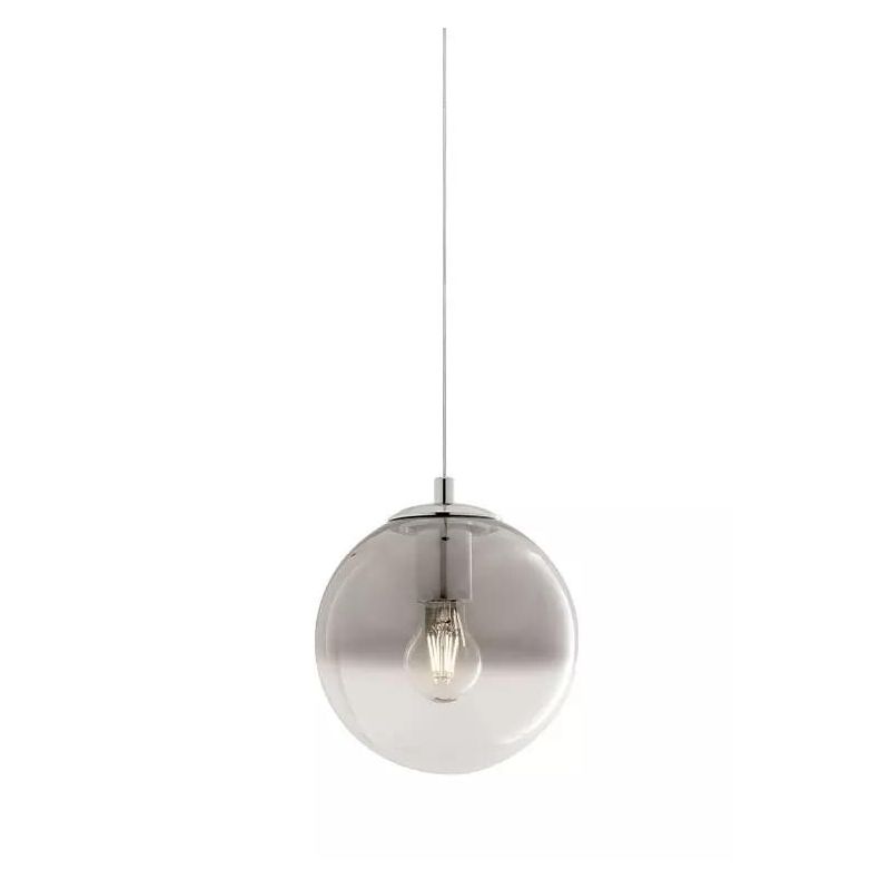 BERRY SOSPENSIONE A SFERA IN 3 MISURE METALLO CROMO O ORO LAMPADINA ATTACCO E27 DESIGN MODERNO