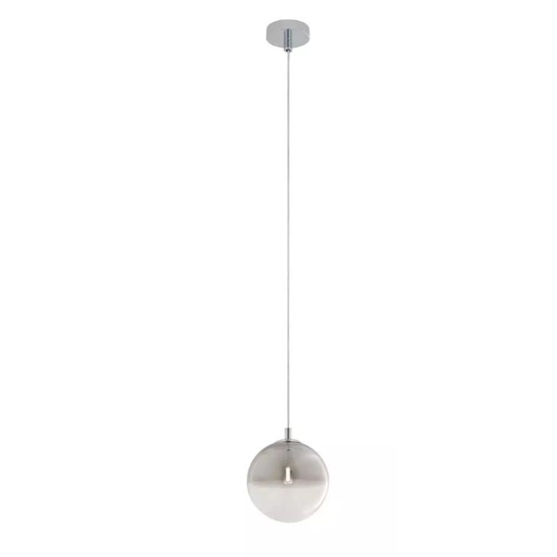 BERRY PICCOLA SOSPENSIONE A SFERA D15 CM METALLO CROMO O ORO LAMPADINA ATTACCO G9 DESIGN MODERNO